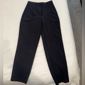 Zara Classic Black Women's Trousers PANTS WITH A HIGH WAIST